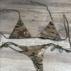 Camouflage Triangle Bikini Set